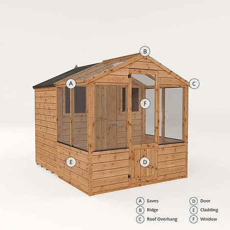 Waltons 8 X 6 Wooden Greenhouse And Garden Shiplap Storage Shed Combi 13 Waltons 8 X 6 Wooden Greenhouse And Garden Shiplap Storage Shed Combi - Image 11