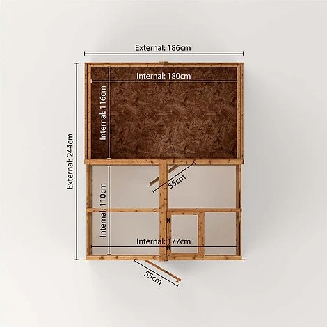 Waltons 8 X 6 Wooden Greenhouse And Garden Shiplap Storage Shed Combi 12 Waltons 8 X 6 Wooden Greenhouse And Garden Shiplap Storage Shed Combi - Image 10