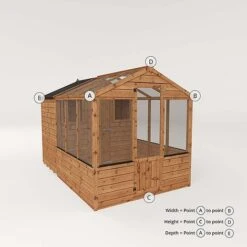 Waltons 10 X 6 Wooden Greenhouse And Garden Shiplap Storage Shed Combi 31 Waltons 10 X 6 Wooden Greenhouse And Garden Shiplap Storage Shed Combi -Plants Sales Store 004 001 0025
