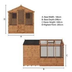 Waltons 10 X 6 Wooden Greenhouse And Garden Shiplap Storage Shed Combi 24 Waltons 10 X 6 Wooden Greenhouse And Garden Shiplap Storage Shed Combi -Plants Sales Store 004 001 00252015
