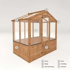 Waltons 6 X 4 Wooden Shiplap Tongue And Groove Greenhouse -Plants Sales Store 004 003 00012010