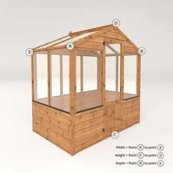 Waltons 6 X 4 Wooden Shiplap Tongue And Groove Greenhouse -Plants Sales Store 004 003 0001205