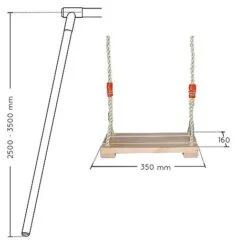 Soulet Wooden Swing Seat -Plants Sales Store 004004 VISUEL DIM PRODUIT