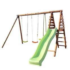 Soulet Violette Wooden Swing Set With Slide 17 Soulet Violette Wooden Swing Set With Slide -Plants Sales Store 004506