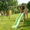 Soulet Violette Wooden Swing Set With Slide -Plants Sales Store 004506 AMB 01