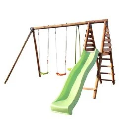 Soulet Violette Wooden Swing Set With Slide 19 Soulet Violette Wooden Swing Set With Slide -Plants Sales Store 004506 DET 01