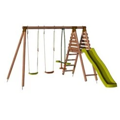 Soulet Violette Wooden Swing Set With Slide 18 Soulet Violette Wooden Swing Set With Slide -Plants Sales Store 004506 DET 04