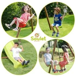 Soulet Violette Wooden Swing Set With Slide 20 Soulet Violette Wooden Swing Set With Slide -Plants Sales Store 004506 ZOOM Agres