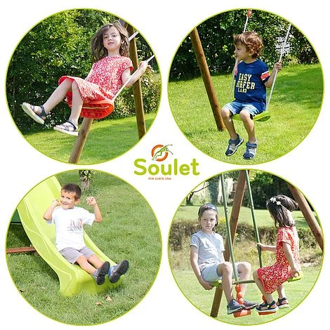 Soulet Violette Wooden Swing Set With Slide 10 Soulet Violette Wooden Swing Set With Slide - Image 8