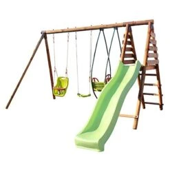 Soulet Colza Wooden Swing Set With Slide -Plants Sales Store 004510