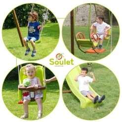 Soulet Colza Wooden Swing Set With Slide -Plants Sales Store 004510 ZOOM Agres