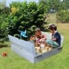 Soulet Sandpit With Folding Benches 120 X 120cm -Plants Sales Store 004527 AMB 01