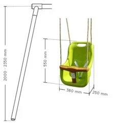 Soulet Baby Garden Seat Swing -Plants Sales Store 004643 VISUEL DIM PRODUIT