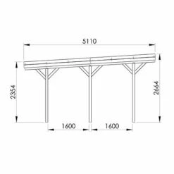 Cerland Jean Double Wooden Carport 6 X 5m -Plants Sales Store 004920 Carport 2 Voitures Jean Forest Style schema1