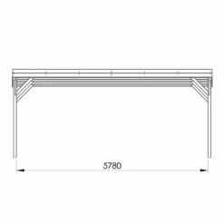Cerland Jean Double Wooden Carport 6 X 5m -Plants Sales Store 004920 Carport 2 Voitures Jean Forest Style schema2