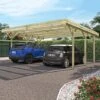 Cerland Jean Double Wooden Carport 6 X 5m 2 Cerland Jean Double Wooden Carport 6 X 5m -Plants Sales Store 004920 AMB HD