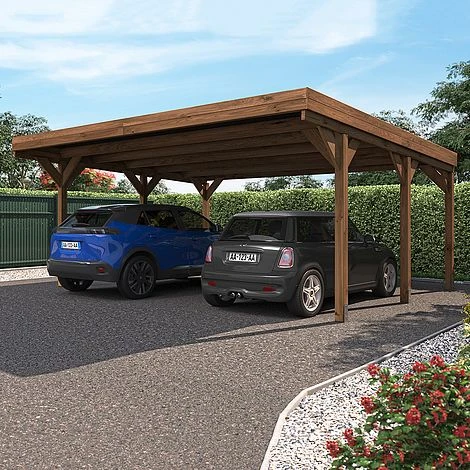 Cerland Victor Double Wooden Carport 6 X 5m 3 Cerland Victor Double Wooden Carport 6 X 5m
