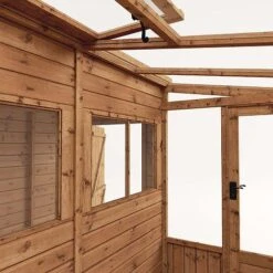 Waltons 8 X 8 Wooden Shiplap Tongue And Groove Greenhouse And Combi Garden Storage Shed -Plants Sales Store 005 0001205