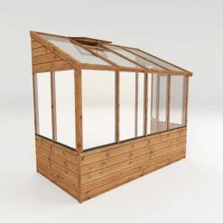 Waltons 8 X 4 Traditional Lean To Wooden Shiplap Tongue And Groove Greenhouse -Plants Sales Store 04GREENLEAN0804 V220Detail20003