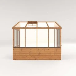 Waltons 8 X 4 Traditional Lean To Wooden Shiplap Tongue And Groove Greenhouse -Plants Sales Store 04GREENLEAN0804 V220Front