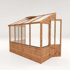 Waltons 8 X 4 Traditional Lean To Wooden Shiplap Tongue And Groove Greenhouse -Plants Sales Store 04GREENLEAN0804 V220Perspective20002