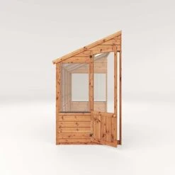 Waltons 8 X 4 Traditional Lean To Wooden Shiplap Tongue And Groove Greenhouse -Plants Sales Store 04GREENLEAN0804 V220Side