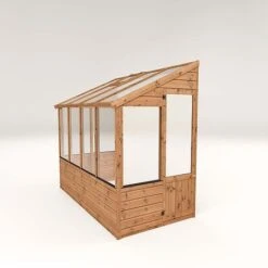 Waltons 8 X 4 Traditional Lean To Wooden Shiplap Tongue And Groove Greenhouse -Plants Sales Store 04GREENLEAN0806 V220100
