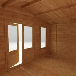5m X 3m Retreat Log Cabin - 28mm Double Glazed -Plants Sales Store 0634AXNE0503HGDD2MW Studio Detail002