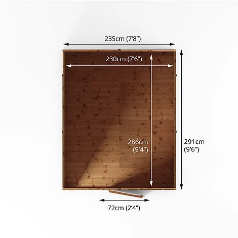 Waltons 10' X 8' Outdoor Tongue & Groove Repositionable Garden Windowless Shiplap Storage Shed 11 Waltons 10' X 8' Outdoor Tongue & Groove Repositionable Garden Windowless Shiplap Storage Shed - Image 9