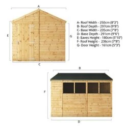 Waltons 10' X 8' Outdoor Tongue & Groove Repositionable Garden Shiplap Storage Shed 22 Waltons 10' X 8' Outdoor Tongue & Groove Repositionable Garden Shiplap Storage Shed -Plants Sales Store 10x8 Shiplap Apex Modular Spec Drawing