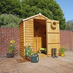 5 X 3 Waltons Overlap Apex Wooden Garden Shed 17 5 X 3 Waltons Overlap Apex Wooden Garden Shed -Plants Sales Store 120Propped20Alt20Angle20e32072