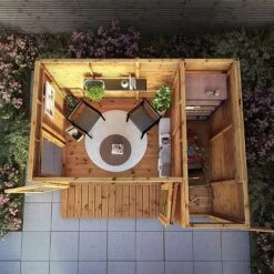 Waltons 10 X 8 Wooden Shiplap Tongue And Groove Contemporary Summerhouse With Side Shed 16 Waltons 10 X 8 Wooden Shiplap Tongue And Groove Contemporary Summerhouse With Side Shed -Plants Sales Store 20220816 SI 003 001 0022 Summerhouse DT Shiplap Pent 10x8 Shed Area W3 Aerial