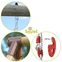 Soulet Alizee Double Wooden Swing Set -Plants Sales Store 215176 ZOOM Technique