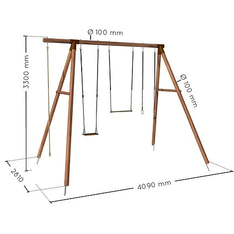 Soulet Galdar Wooden Swing Set 7 Soulet Galdar Wooden Swing Set - Image 5