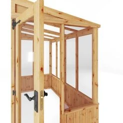 Waltons 8 X 4 Premium Wooden Shiplap Tongue And Groove Lean To Greenhouse -Plants Sales Store 8x4 premium lean to greenhouse detail002 SI 004 001 0005