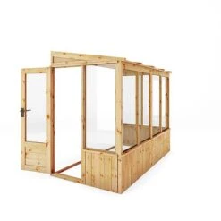 Waltons 8 X 4 Premium Wooden Shiplap Tongue And Groove Lean To Greenhouse -Plants Sales Store 8x4 premium lean to greenhouse maindo SI 004 001 0005