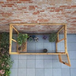 Waltons 8 X 4 Premium Wooden Shiplap Tongue And Groove Lean To Greenhouse -Plants Sales Store 8x4 premium lean to greenhouse w3 aerial SI 004 001 0005