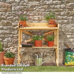 Garden Grow Wooden Two-Tier Potting Bench 14 Garden Grow Wooden Two-Tier Potting Bench -Plants Sales Store BENC POTTING T41739