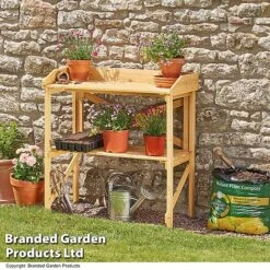 Garden Grow Wooden Two-Tier Potting Bench 15 Garden Grow Wooden Two-Tier Potting Bench -Plants Sales Store BENC POTTING T41740