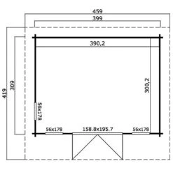 Bingham 2 Log Cabin 3.09m X 3.99m 7 Bingham 2 Log Cabin 3.09m X 3.99m -Plants Sales Store Bingham20220plan