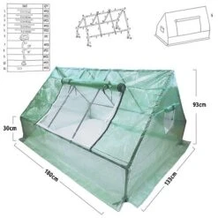Idooka Green Mesh Garden Polytunnel 20 Idooka Green Mesh Garden Polytunnel -Plants Sales Store Dims1