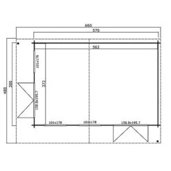 Doddington Log Cabin 4m X 5.9m -Plants Sales Store Doddington20plan