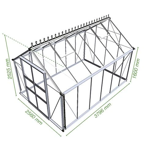 Eden Blockley 8x12 Greenhouse 4 Eden Blockley 8x12 Greenhouse - Image 2
