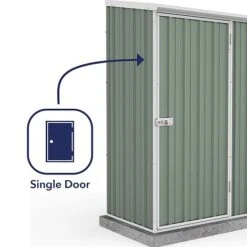 Absco Space Saver 5' X 3' Pent Roof Outdoor Metal Garden Storage Shed - 4 Colours Available -Plants Sales Store ESDXL20MET002 300dpi 4