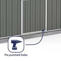 Absco Space Saver 7'5 X 5' Pent Roof Outdoor Metal Garden Storage Shed - 4 Colours Available -Plants Sales Store ESDXL20MET100 300dpi 5