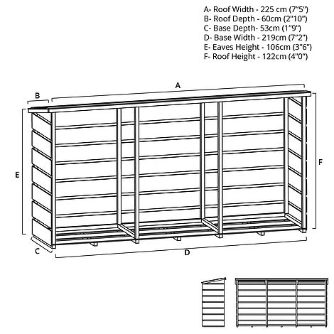 Pressure Treated 8' X 2' Budget Log Store 7 Pressure Treated 8' X 2' Budget Log Store - Image 5