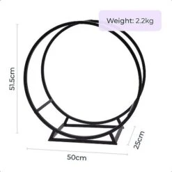 Idooka Round Indoor Contemporary Log Storage Raised Metal Design Log Holder 13 Idooka Round Indoor Contemporary Log Storage Raised Metal Design Log Holder -Plants Sales Store FB8000090.Dimensions