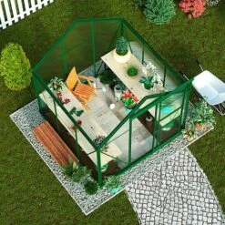 Garden Grow Traditional Greenhouse 6.2 X 6.2 X 6.6ft - Green -Plants Sales Store G0467 4