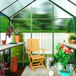 Garden Grow Traditional Greenhouse 6.2 X 6.2 X 6.6ft - Green -Plants Sales Store G0467 5