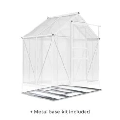 Polycarbonate Greenhouse 6x4ft With FREE Base Kit 7 Polycarbonate Greenhouse 6x4ft With FREE Base Kit -Plants Sales Store G1001F A Aluminumbase